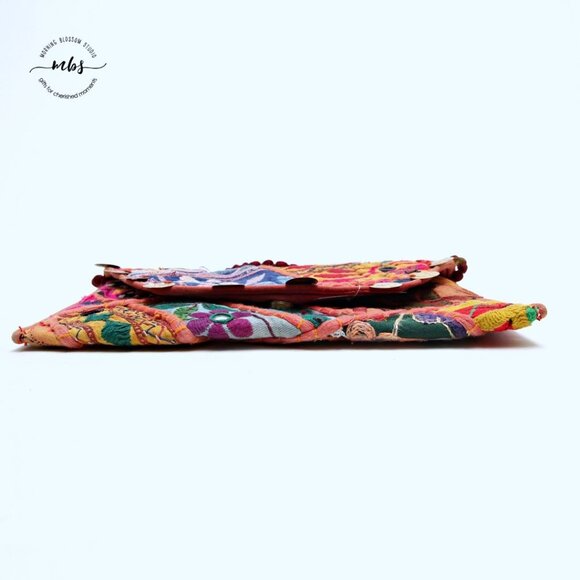 NWT Jogruti Embroidered Patchword Crossbody Bag - Picture 8 of 14